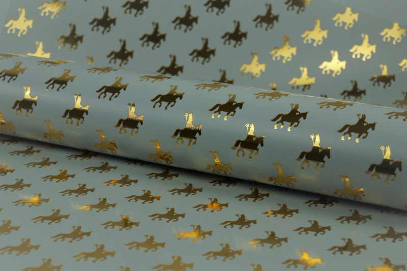 Geschenkpapier gold Metalic bedruckt