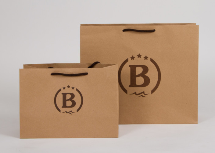 Printed brown paper bags